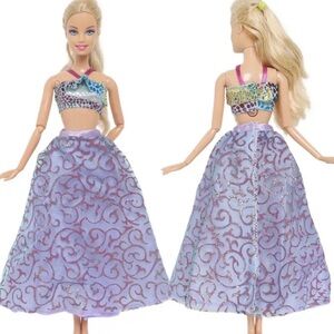 Barbie Dress 2 Piece Set, Barbie Doll Dress, Barbie Clothing New